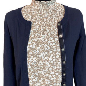 𝅺banana Republic navy merino wool cardigan